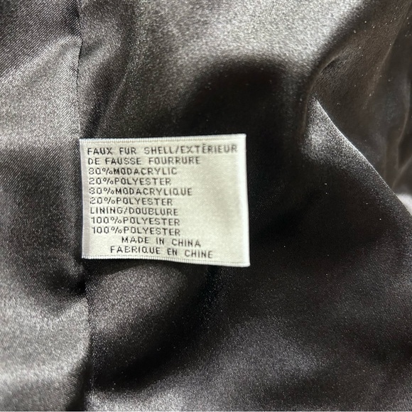 Milly Windowpane Faux Fur Coat SZ M - Picture 8 of 8